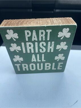 Green "I'm So Irish" Decorative Wood Sign